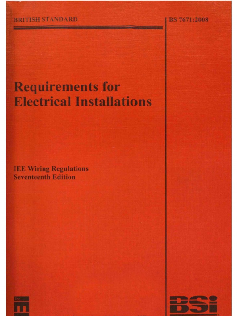 BS 7671-2008 Requirements For Electrical Installations - IEE Wiring ...