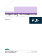 Development Testing New Era in Software Quality