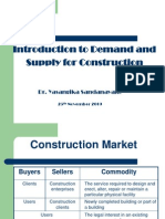 Introduction To Demand and Supply For Construction: Dr. Yasangika Sandanayake