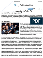 Letta: "Aspetto Risposte Da PDL e PD Non Mi Faccio Logorare" - Repubblica - It