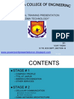 A Practical Training Presentation "On Cdma Technology": BY-Vijay Yadav Iv Yr, Ece Dept.,Section - B