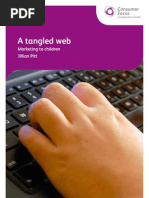 A Tangled Web For Web: Marketing To Children