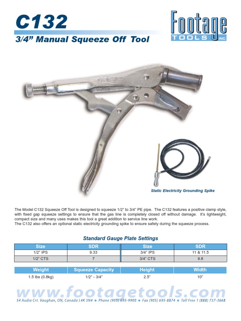Manual Squeeze Off Tools Pipe (Fluid Conveyance) Screw Free 30day Trial Scribd