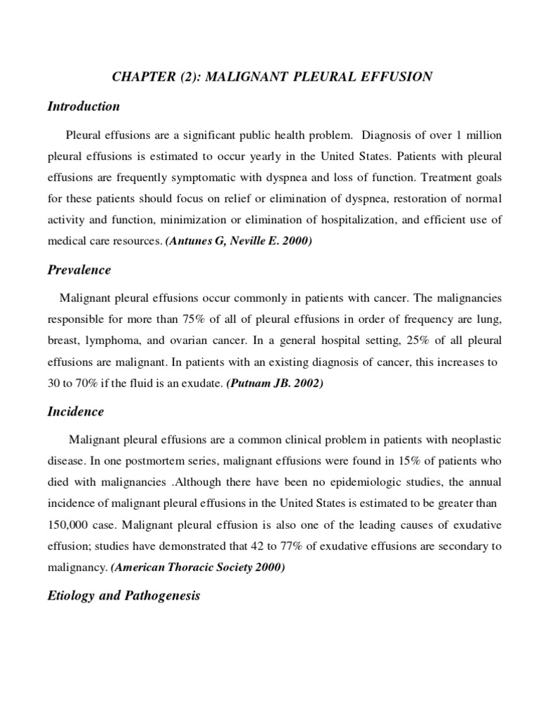 Chapter 2 Malignant Pleural Effusion | PDF