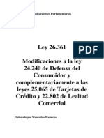 Ley 26.361. Antecedentes Parlamentarios. Argentina