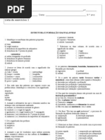 lista 1 - formação de palavras
