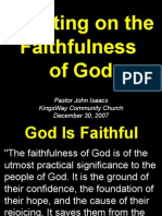 12-30-2007 God Is Faithful