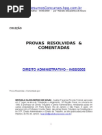 Prova Administrativo INSS 2002