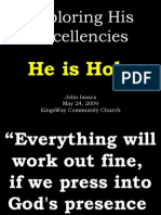 Exploring His Excellencies: He Is Holy