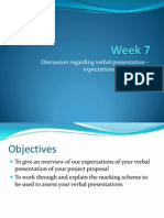 Week 7.Verbal Presentation