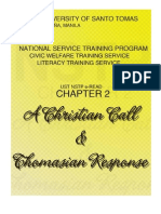 UST NSTP E-READ Chapter 2 Christian Call and Thomasian Response