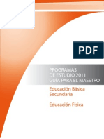 Programas de Estudio 2011. Sec.educacion Fisica.