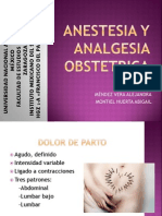 Anestesia y Analgesia Obstetrica