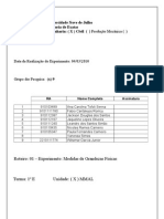 Relatório Física Experimental