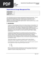 Organization Change Management Plan Template