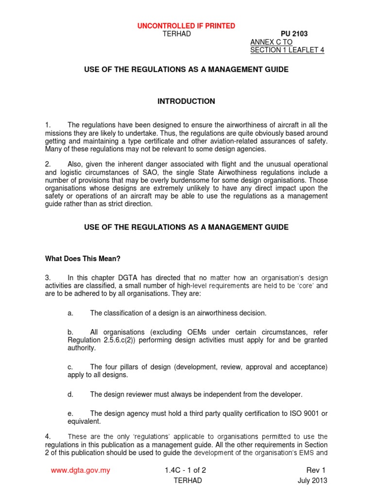 Annex C Section 1 Leaflet 4 (Rev 1) | PDF | Iso 9000 | Justice