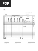 Concrete Cast Record Form