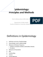 Epidemiology Principles and Methods Prof Bhisma Murti