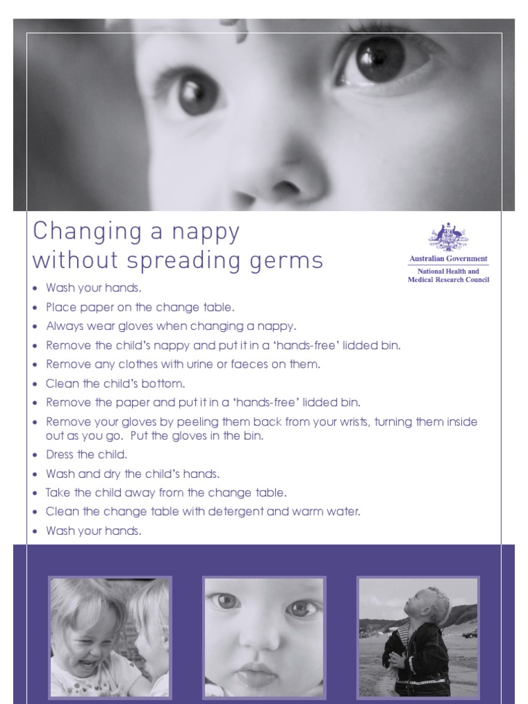 Nappy Change Procedure for Childcare | PDF | Hygiene | Diseases And ...