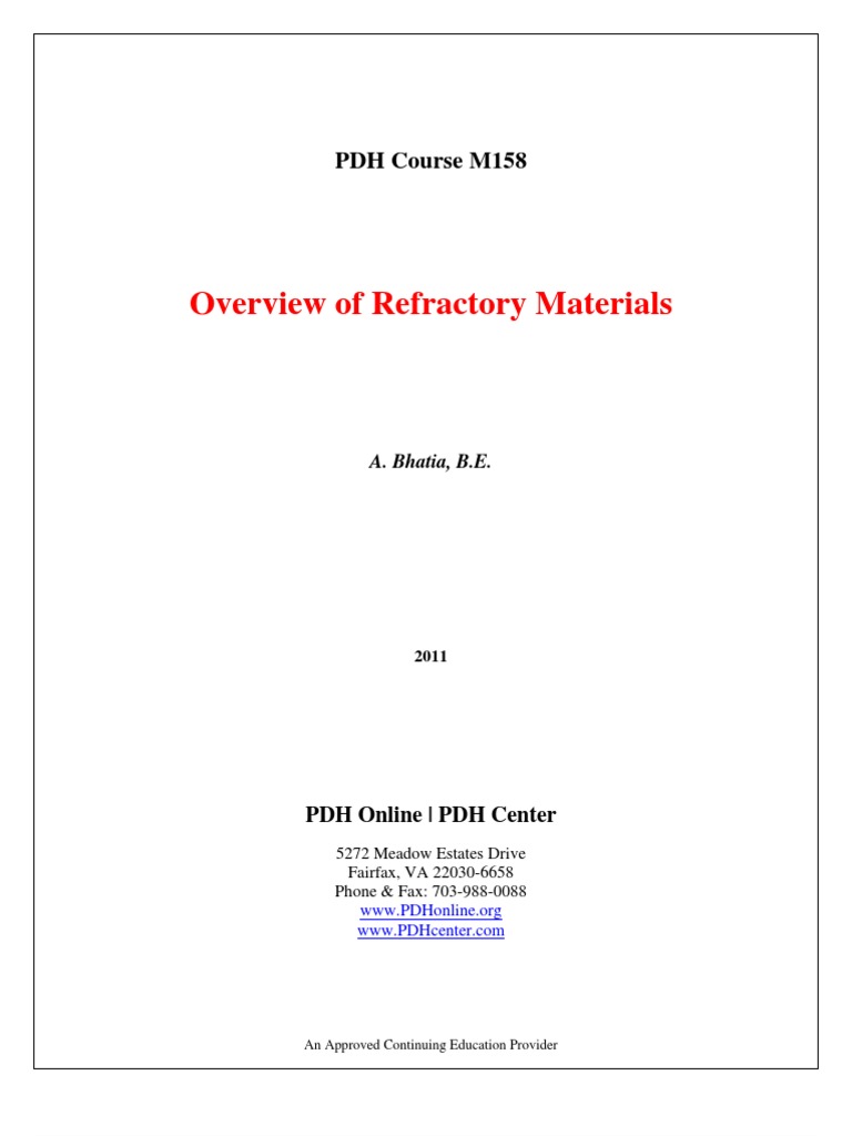 Refractory Materials | PDF | Refractory | Aluminium Oxide