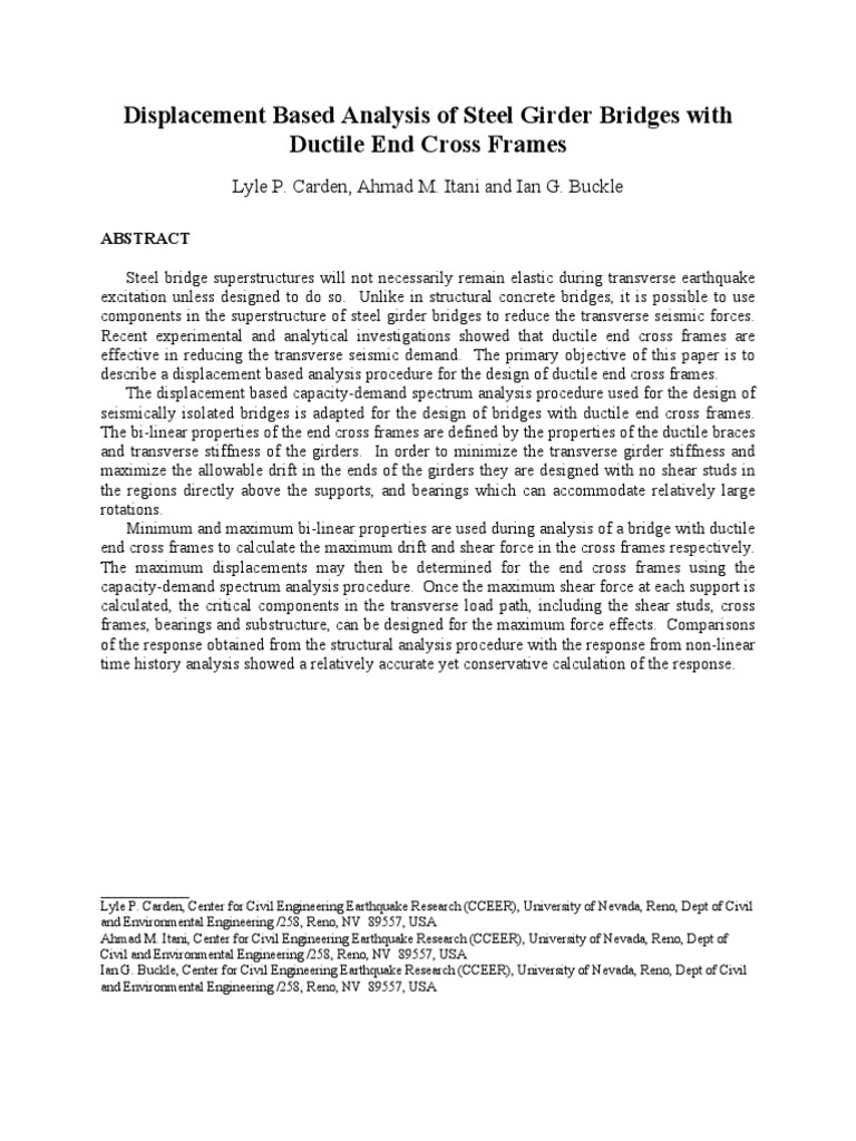 Analysis of Steel Bridge Girders | PDF | Truss | Bending