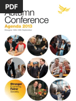 Download Liberal Democrat Federal Conference Agenda Autumn 2013 14-18 Sept by Stephen Tall SN158401322 doc pdf