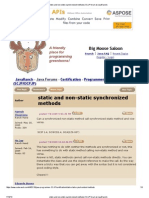 Static and Non-static Synchronized Methods (SCJP Forum at JavaRanch)