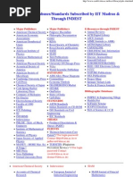 E-Journals Subscribed by IIT Madras