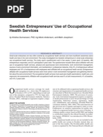 Download Swedish Entrepreneurs Use of OccupationalHealth Services by Cerasela Daniela B SN158416640 doc pdf