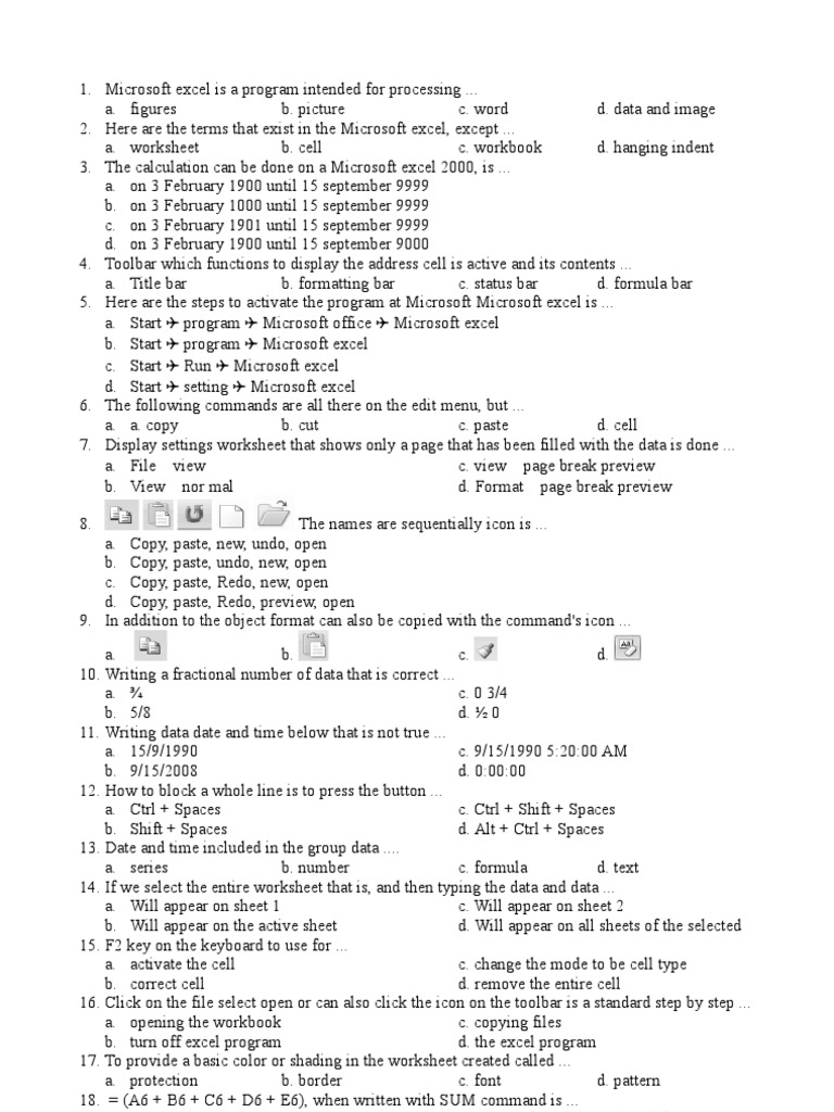soal TIK Bilingual 8 by kikywng Microsoft Excel
