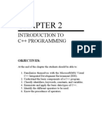 CHAPTER 2 Intro to CPP Programming