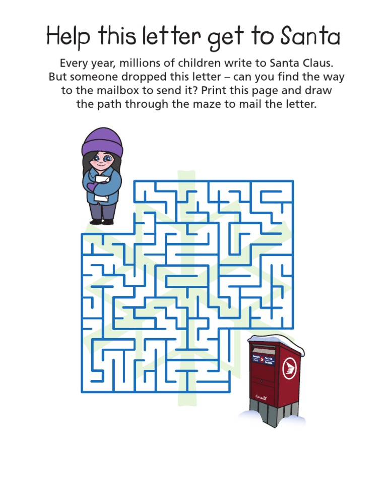 Send Santa's Letter Maze Game | PDF | Social Science | Poetry