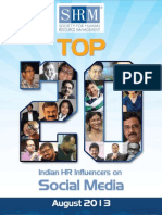 SHRM Report August - Top 20 HR Indian Influencers in Social Media 