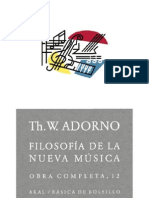 Adorno, Theodor - Filosofia de La Nueva Música PDF