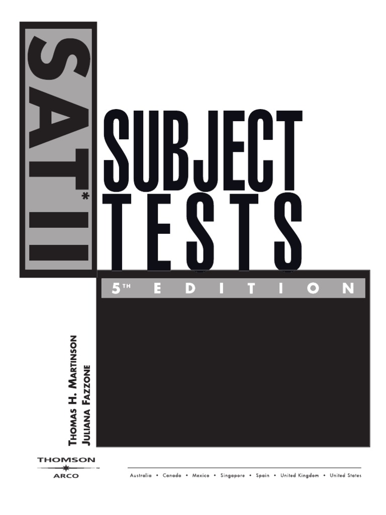 SAT II Subject Tests PDF Sat Test (Assessment)