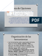 Cinta de Opciones Power Point