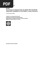 Banco Mundial - Relatório Nº. 36601-BR - Melhorando a qualidade na saúde