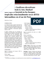 Notas Sobre Geoffroea Decorticans Una Especie Forestal en Los Bosques Tropicales Estacionalmente Secos (Btes) Interandinos en Le Sur Del Peru