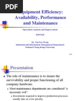 6. Equipment Efficiency Availability