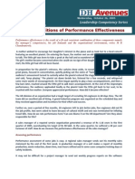 Preconditions of Performance Effectiveness - Chandramowly October 26, 2005