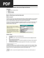 Topic: Macros, Modules, Data Access Pages and Internet