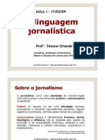 Aula 1 a Linguagem Jornalistica