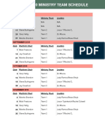 Deaconess Schedule