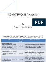 KOMATSU Case Solution