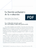 La Funcion Pedagogica de La Evaluacion