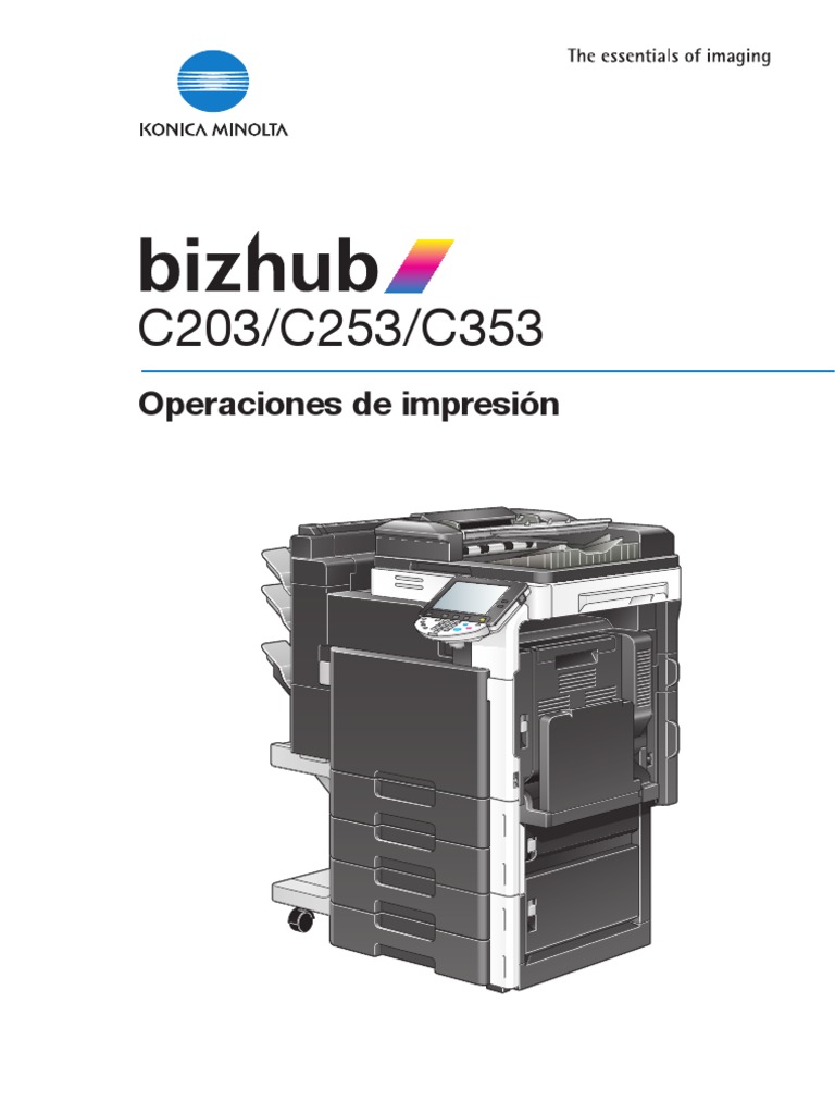 Bizhub c203 c253 c353 Print Operations 2-1-1 Es | Ip Address | Printer (Computing)