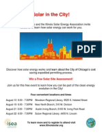 ISEA City of Chicago Solar August Events Flyer
