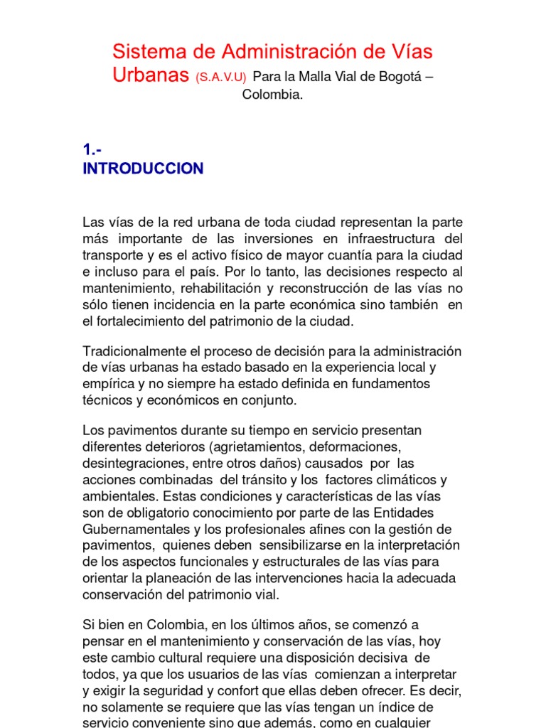 Administración de Vías Urbanas | PDF | Presupuesto | Optimización ...