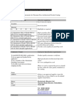 Specification Form