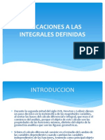 Aplicaciones A Las Integrales Definidas